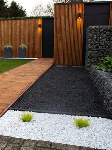 Basalte gravier noir concassé 5 - 8mm jardin paysagé