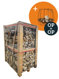 Pallet Haardhout beuken 2M3gestapeld (ovengedroogd)