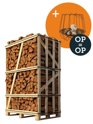 Pallet Haardhout beuken 2M3gestapeld (ovengedroogd)