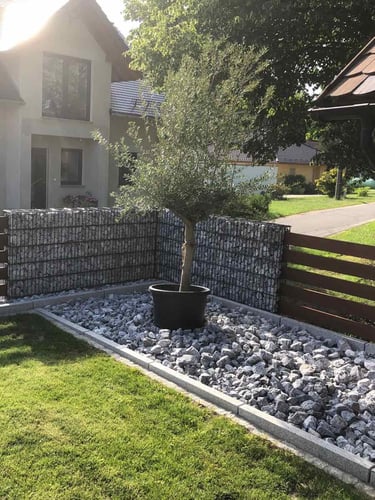 Pierres à gabion Ice Blue de marbre jardin paysagé