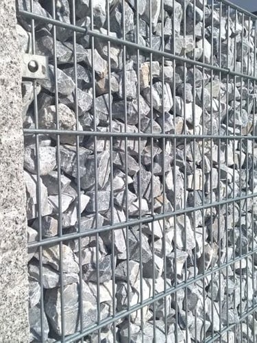 Pierres à gabion Ice Blue de marbre jardin paysagé