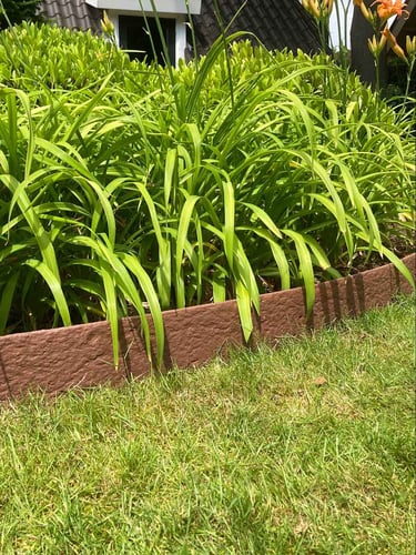 Multi-Edge ECO plastic lawn edging 20m lengte, 20cm high, colour brown