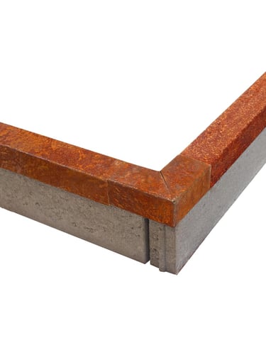 Multi-Edge PROFILE Corthenstahl U-Profil Eckstücke für Bordsteinkanten 5x6x5x12cm verlegt mit U-Profil