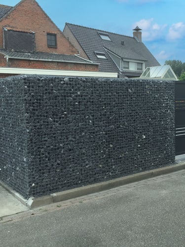 Panier de gabion 200x100x20cm paysagé