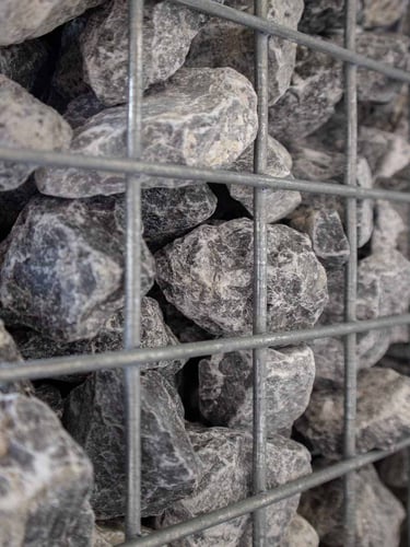 Pierres à gabion Ice Blue de marbre 40 - 60mm (4 - 6cm)