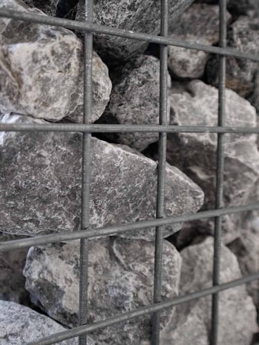 Pierres à gabion Ice Blue de marbre 60 - 120mm (6 - 12cm)